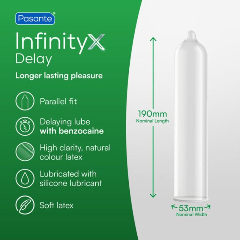 PASANTE - PRÉSERVATIFS DELAY INFINITY 12 UNITÉS – Image 3