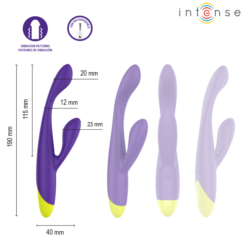 Intense - Stimulateur Lapin Rechargeable Paolo Pour Le Point G Et Le Clitoris 3 INTENSE - STIMULATEUR LAPIN RECHARGEABLE PAOLO POUR LE POINT G ET LE CLITORIS – Image 3
