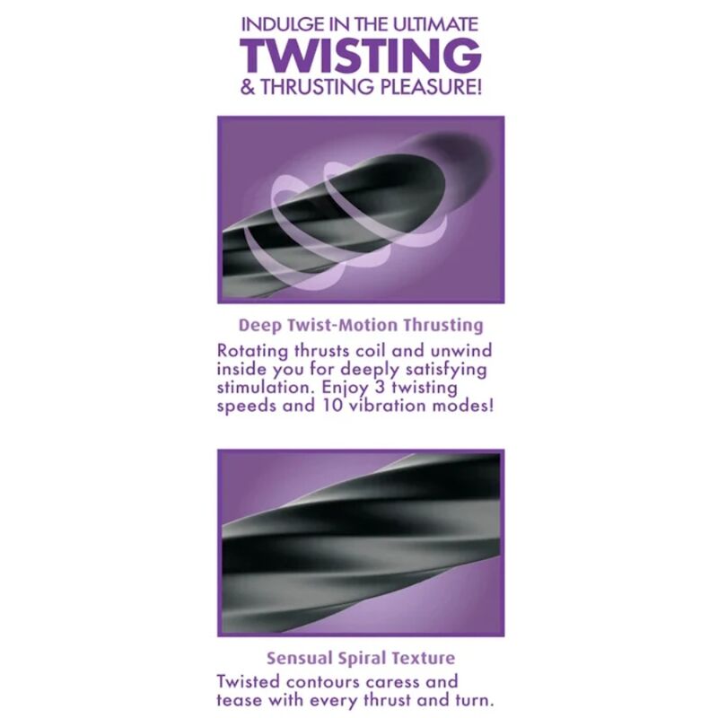 ANAL FANTASY ELITE - TWIST ECSTASY STIMULATEUR ANAL ROTATIF RECHARGEABLE – Image 4