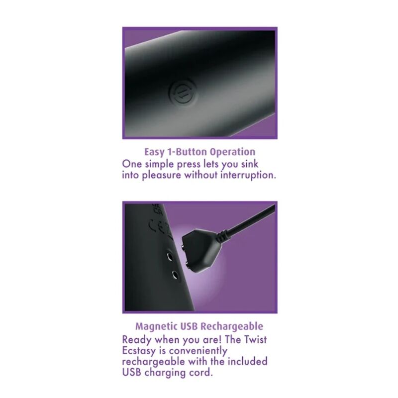 ANAL FANTASY ELITE - TWIST ECSTASY STIMULATEUR ANAL ROTATIF RECHARGEABLE – Image 3