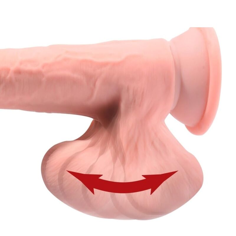 KING COCK PLUS - GODEMICHET RÉALISTE TRIPLE DENSITÉ AVEC TESTICULES MOBILES 23 CM CHAIR – Image 3