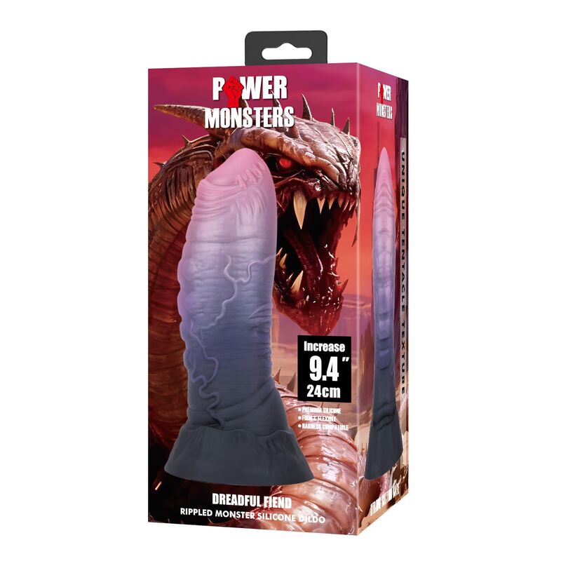 Power Monsters - Dreadful Fiend Bicolor Fantasy Godemichet En Silicone 24 Cm Ø 6 Cm 3 POWER MONSTERS - DREADFUL FIEND BICOLOR FANTASY GODEMICHET EN SILICONE 24 CM Ø 6 CM – Image 3