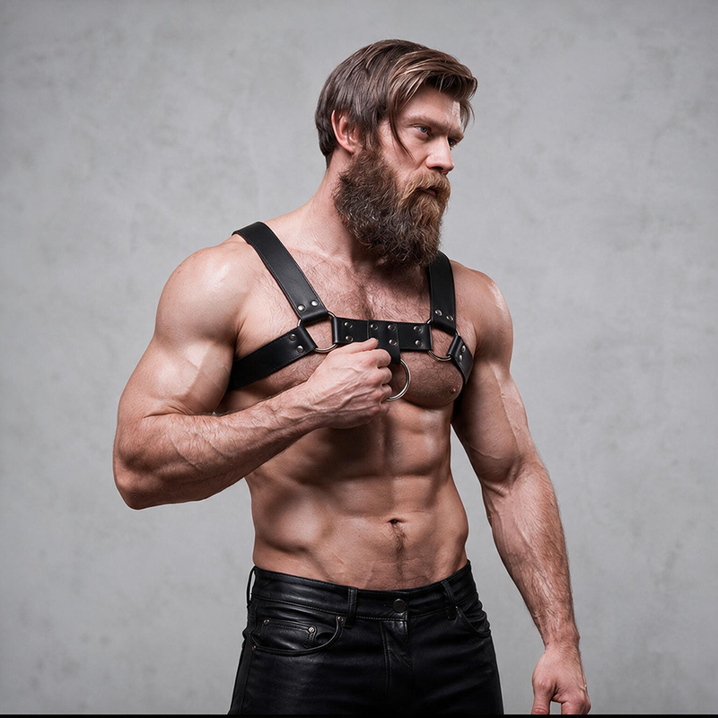 Fetish Submissive Attitude - Harnais De Poitrine En Éco-Cuir Pour Hommes 3 FETISH SUBMISSIVE ATTITUDE - HARNAIS DE POITRINE EN ÉCO-CUIR POUR HOMMES – Image 3