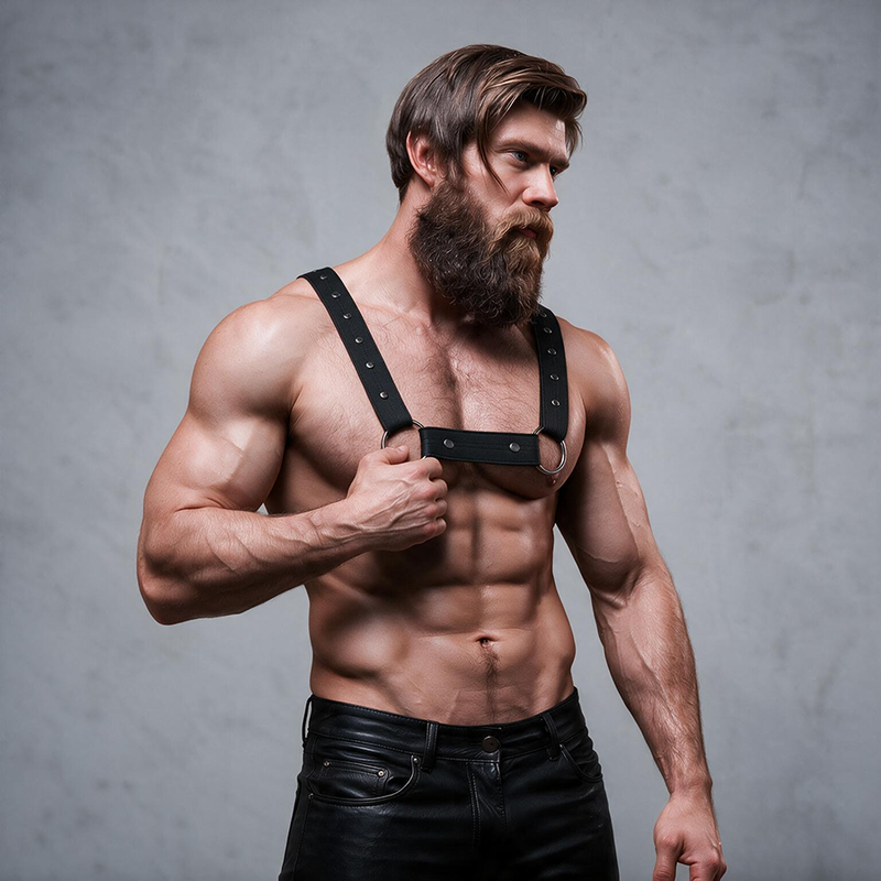 Fetish Submissive Attitude - Harnais De Sport Réglable En Néoprène Pour Hommes 3 FETISH SUBMISSIVE ATTITUDE - HARNAIS DE SPORT RÉGLABLE EN NÉOPRÈNE POUR HOMMES – Image 3