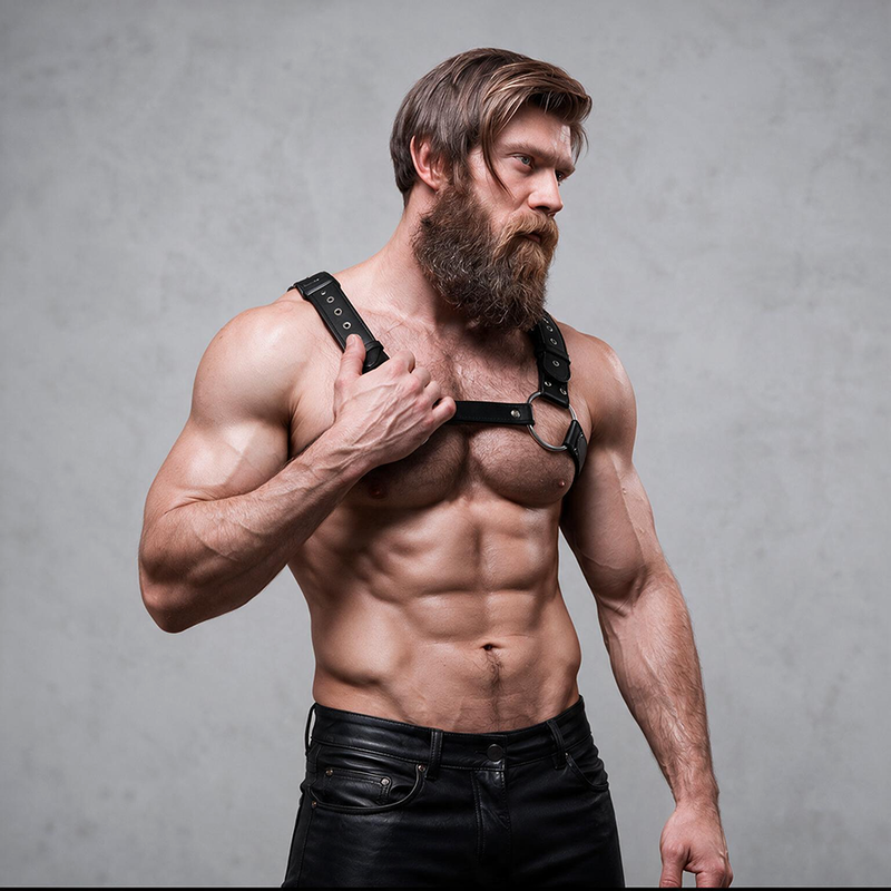 Fetish Submissive Attitude - Harnais De Poitrine En Éco-Cuir Pour Hommes Avec Clous 3 FETISH SUBMISSIVE ATTITUDE - HARNAIS DE POITRINE EN ÉCO-CUIR POUR HOMMES AVEC CLOUS – Image 3