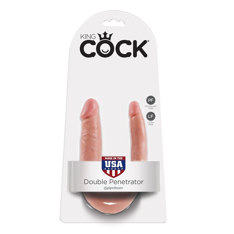 KING COCK - GODE DOUBLE PÉNÉTRATION 12.7 CM NATUREL – Image 5