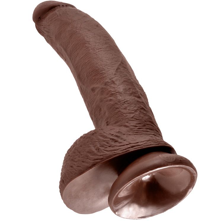 KING COCK - 9 GODE MARRON AVEC BOULES 22.9 CM – Image 5