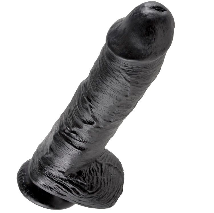KING COCK - GODE NOIR AVEC BOULES 25.4 CM – Image 2