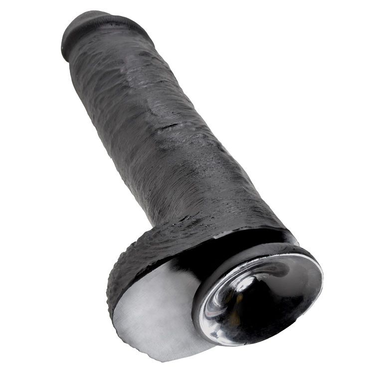 KING COCK - GODE NOIR AVEC BOULES 28 CM – Image 2