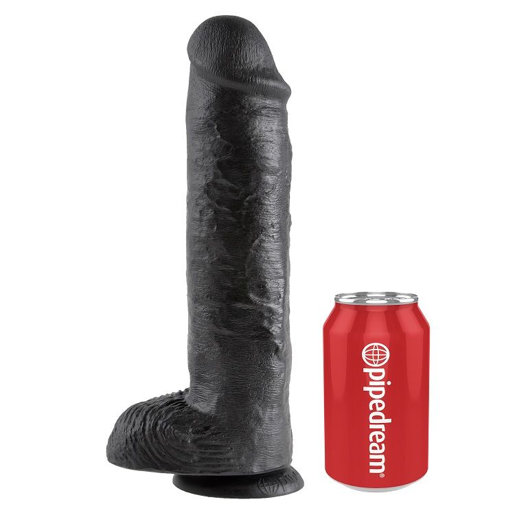 KING COCK - GODE NOIR AVEC BOULES 28 CM – Image 4