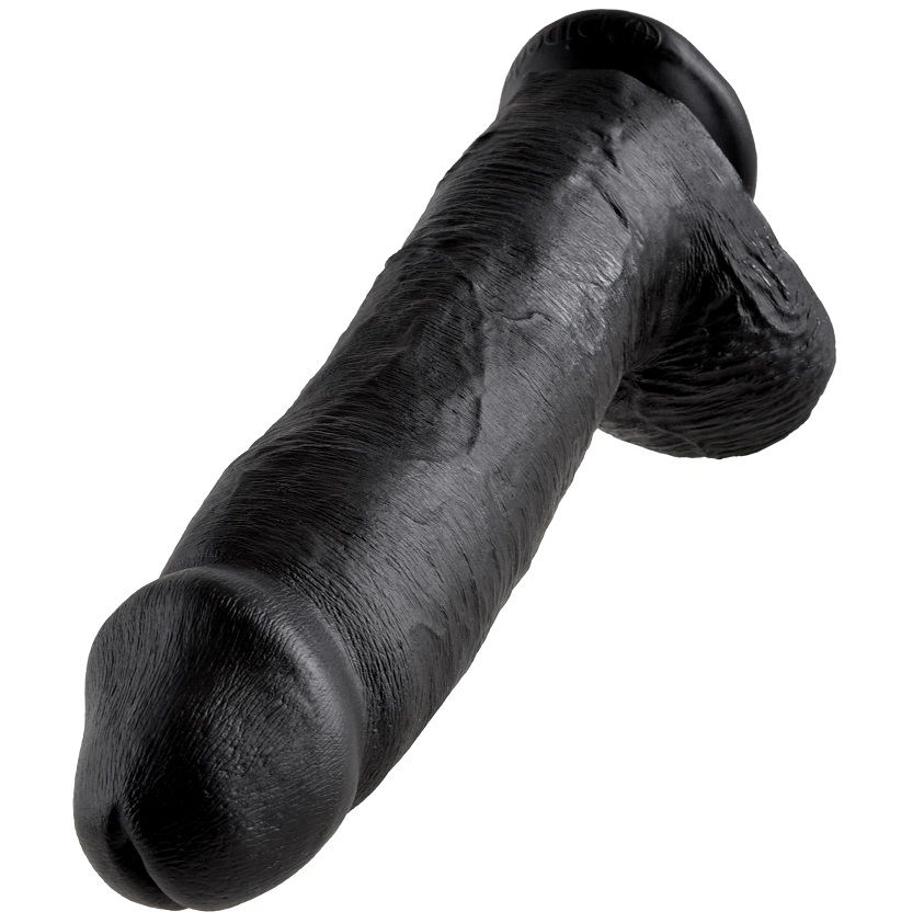 KING COCK - GODE NOIR AVEC BOULES 30.48 CM – Image 2