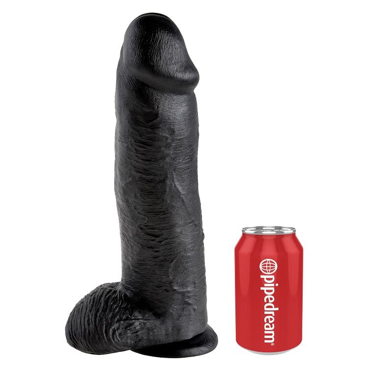 KING COCK - GODE NOIR AVEC BOULES 30.48 CM – Image 4
