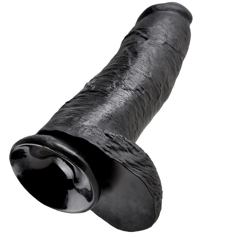 KING COCK - GODE NOIR AVEC BOULES 30.48 CM – Image 3
