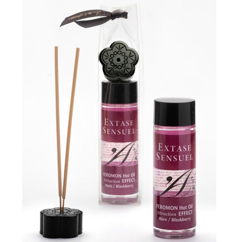 EXTASE SENSUAL - HUILE DE MASSAGE EFFET CHAUFFANT AUX PHÉROMONES DE MÛRE 100 ML – Image 2