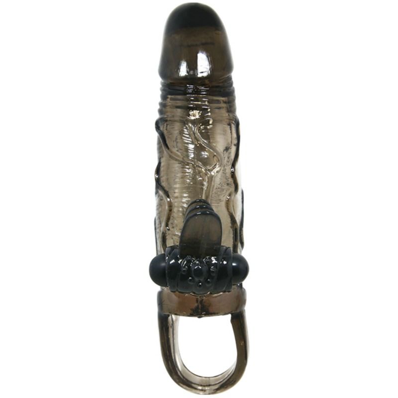 BAILE - COUVRE-PÉNIS BRAVE MAN AVEC STIMULATION CLITO ET ANAL DOUBLE BULLET NOIR 16.5 CM – Image 2