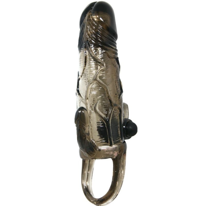 BAILE - COUVRE-PÉNIS BRAVE MAN AVEC STIMULATION CLITO ET ANAL DOUBLE BULLET NOIR 16.5 CM – Image 4