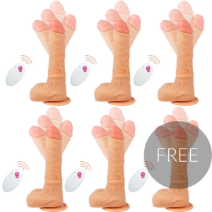 CYBER SILICOCK - TÉLÉCOMMANDE RÉALISTE MR RICK 5 + 1 GRATUIT 20.9 CM -O- 4 CM