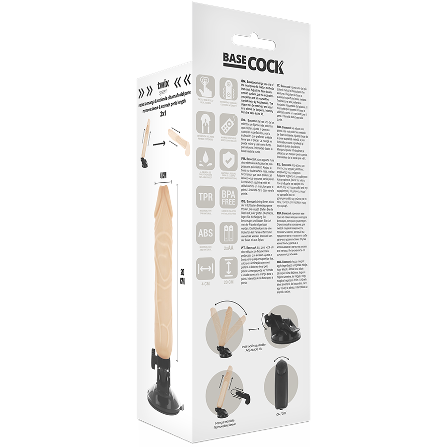 BASECOCK - VIBRADOR REALÍSTICO CONTROL REMOTO NATURAL 20 CM -O- 4 CM 5 BASECOCK - VIBRADOR REALÍSTICO CONTROL REMOTO NATURAL 20 CM -O- 4 CM – Image 5