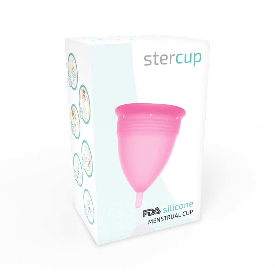 STERCUP - COUPE MENSTRUELLE EN SILICONE FDA ROSE - TAILLE S – Image 5
