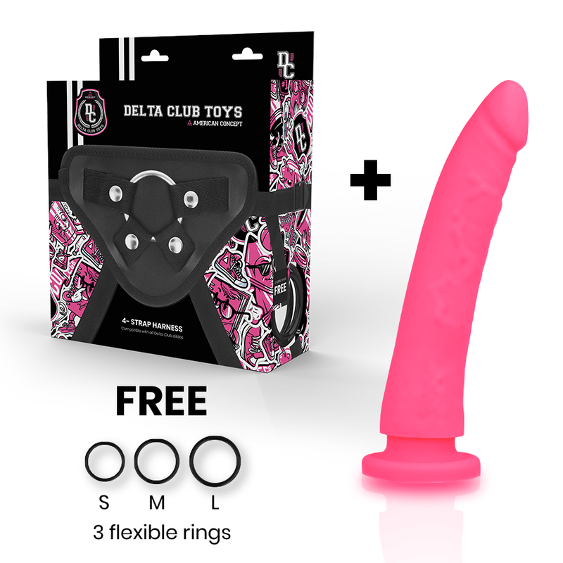 Delta Club - Toys Harnais + Dong Silicone Rose 17 Cm -O- 3 Cm 2 Delta Club - Toys Harnais + Dong Silicone Rose 17 Cm -O- 3 Cm – Image 2