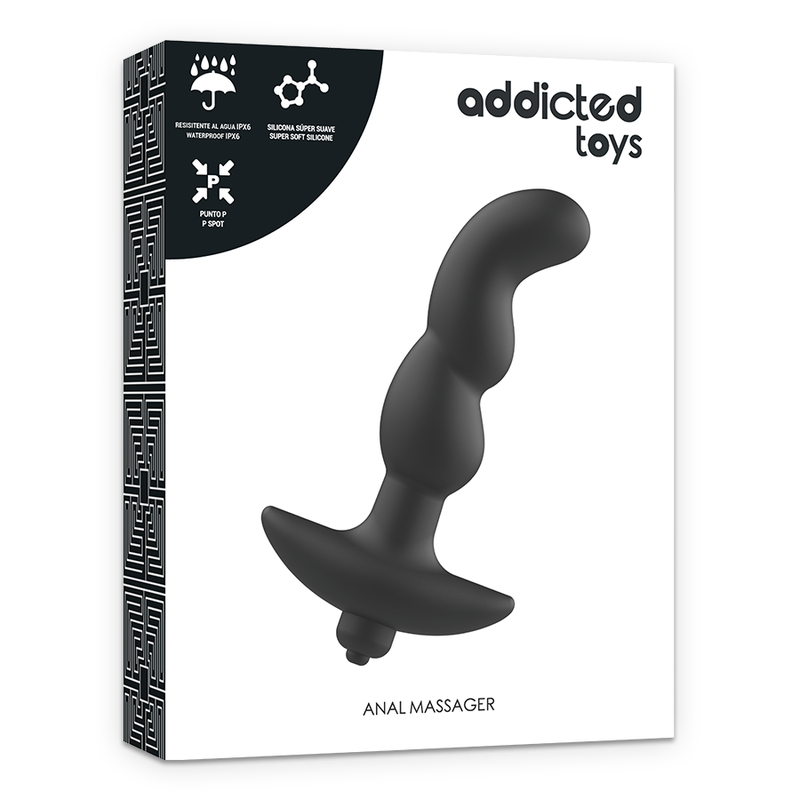 ADDICTED TOYS - MASSEUR ANAL AVEC VIBRATION NOIRE MODÈLE 2 – Image 5